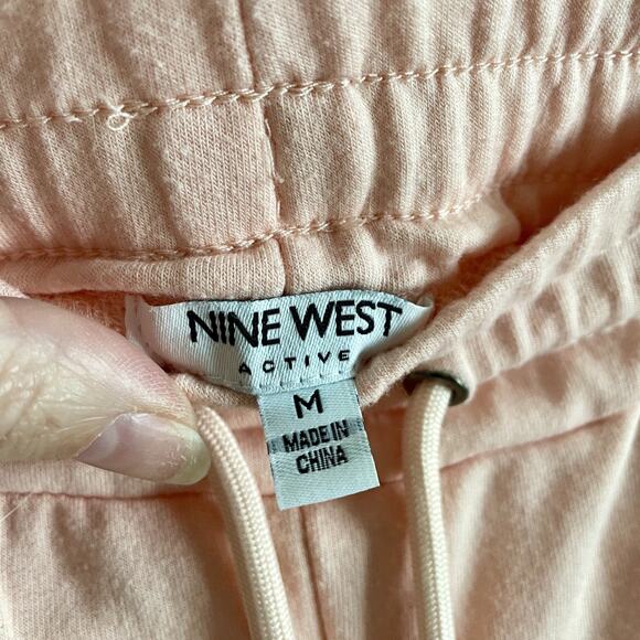 Nine West Active Size Medium Sweatpants - Joggers Pink Pockets Mesh Athleisure - Picture 4 of 9